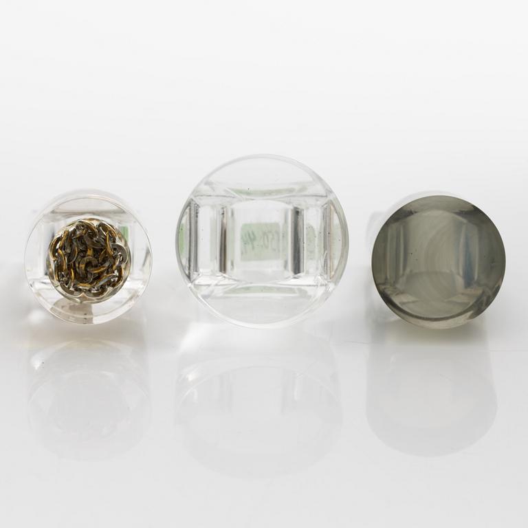 Siv Lagerström, three acrylic rings, 1970s.