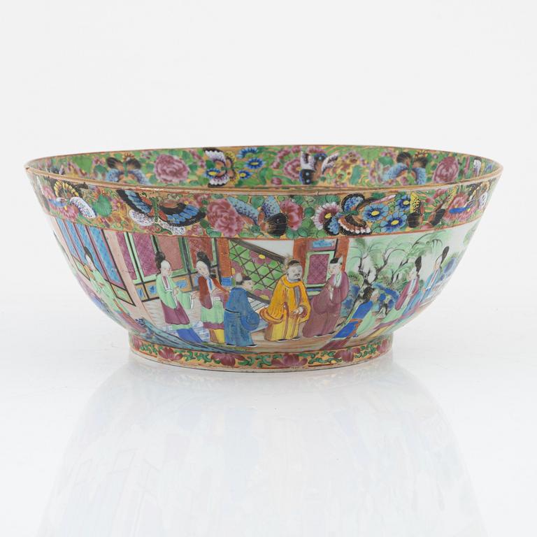 Bålskål, porslin, Qingdynastin, Kanton, Kina, 1800-tal.