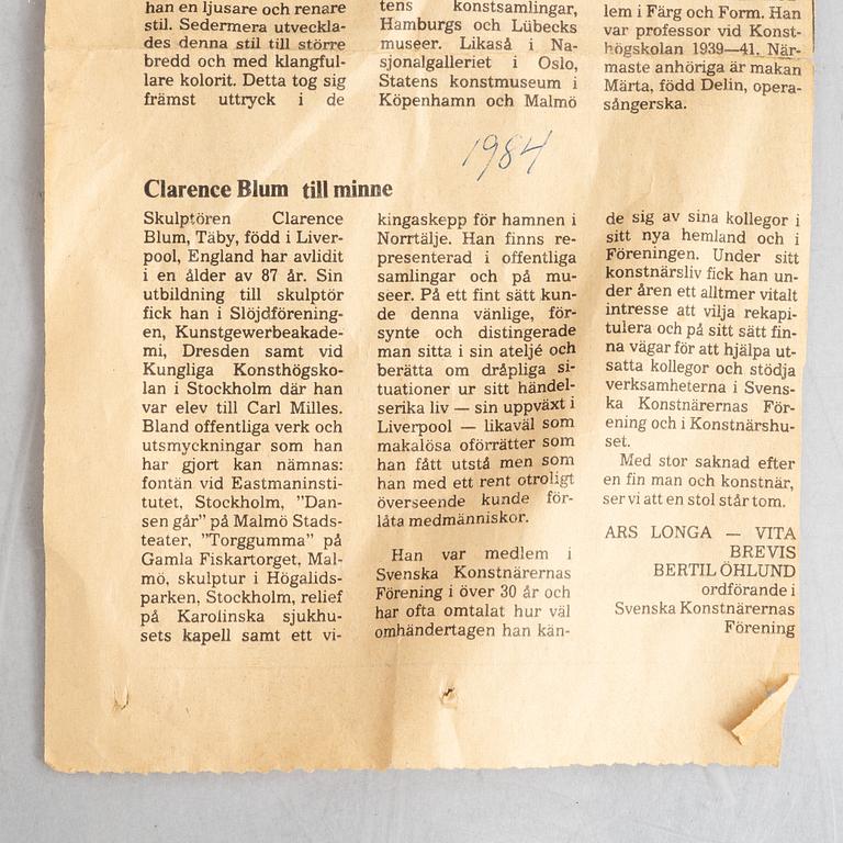 Clarence Blum, Seglats på stormigt hav.