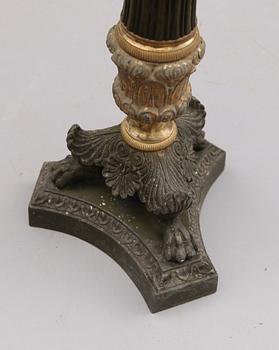 KANDELABRAR, 1 par, senempire, 1800-talets första hälft.