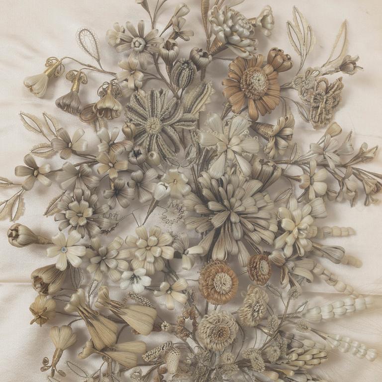 An Oscarian piece of hair craft, late 19th century/early 20th century.