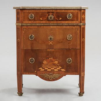 A Gustavian late 18th century commode, probably by Gustaf Foltiern (master in Stockholm 1771-1804).