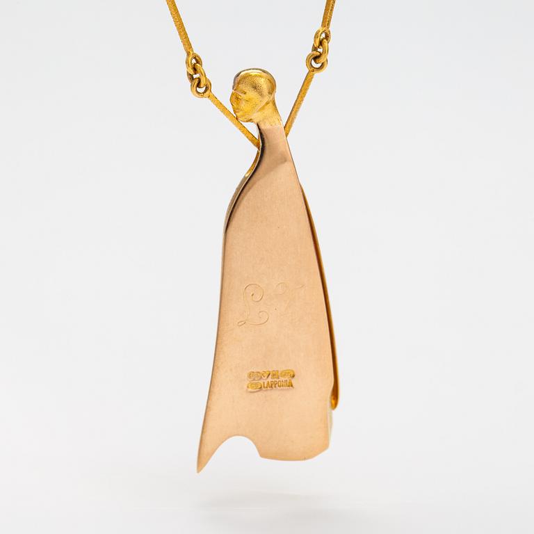 Björn Weckström, Kaulakoru "Moskittojen herra", 14K kultaa ja platinaa. Lapponia 1980.