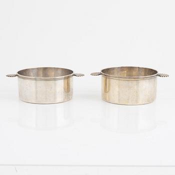 C.G. Råström, two silver plated soufflé dishes, mid 20th century.