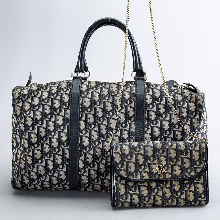 Christian Dior, two canvas handbags.