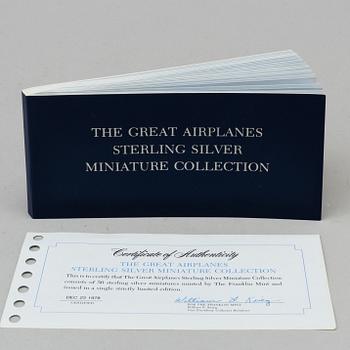 50 silver miniature plaques by Franklin Mint 1978.