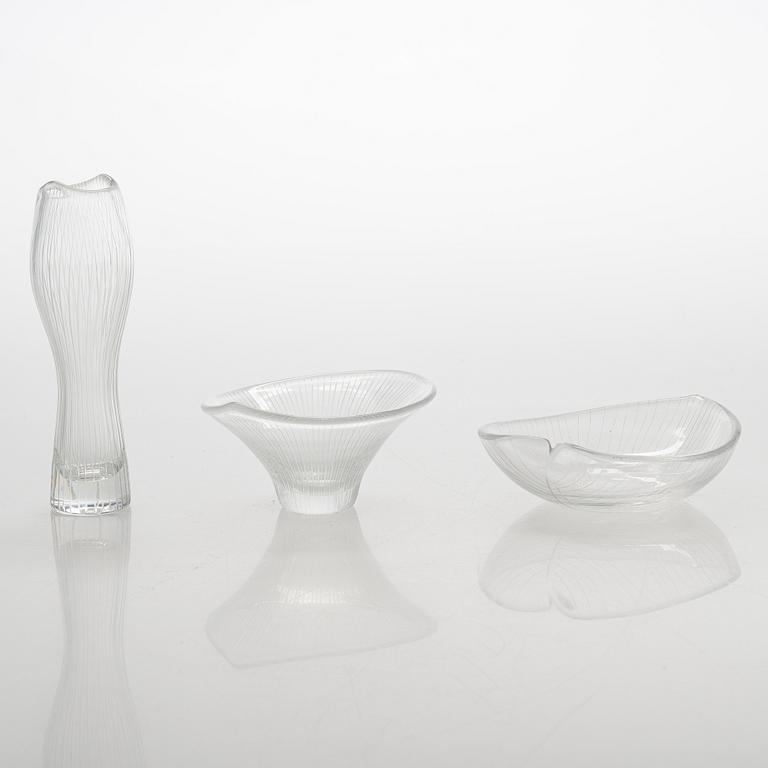 Tapio Wirkkala, five 1950s art glass objects, signed Tapio Wirkkala - Iittala.