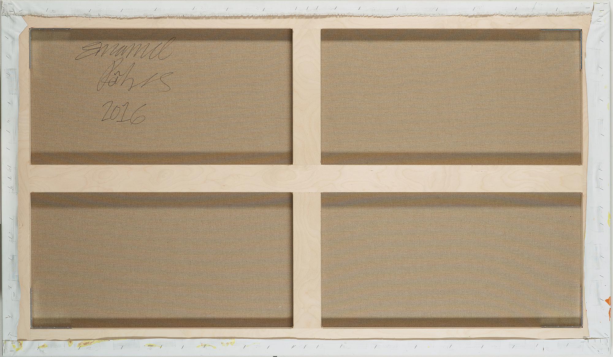 Emanuel Röhss, acrylic on canvas, signed and dated 2016 on verso.