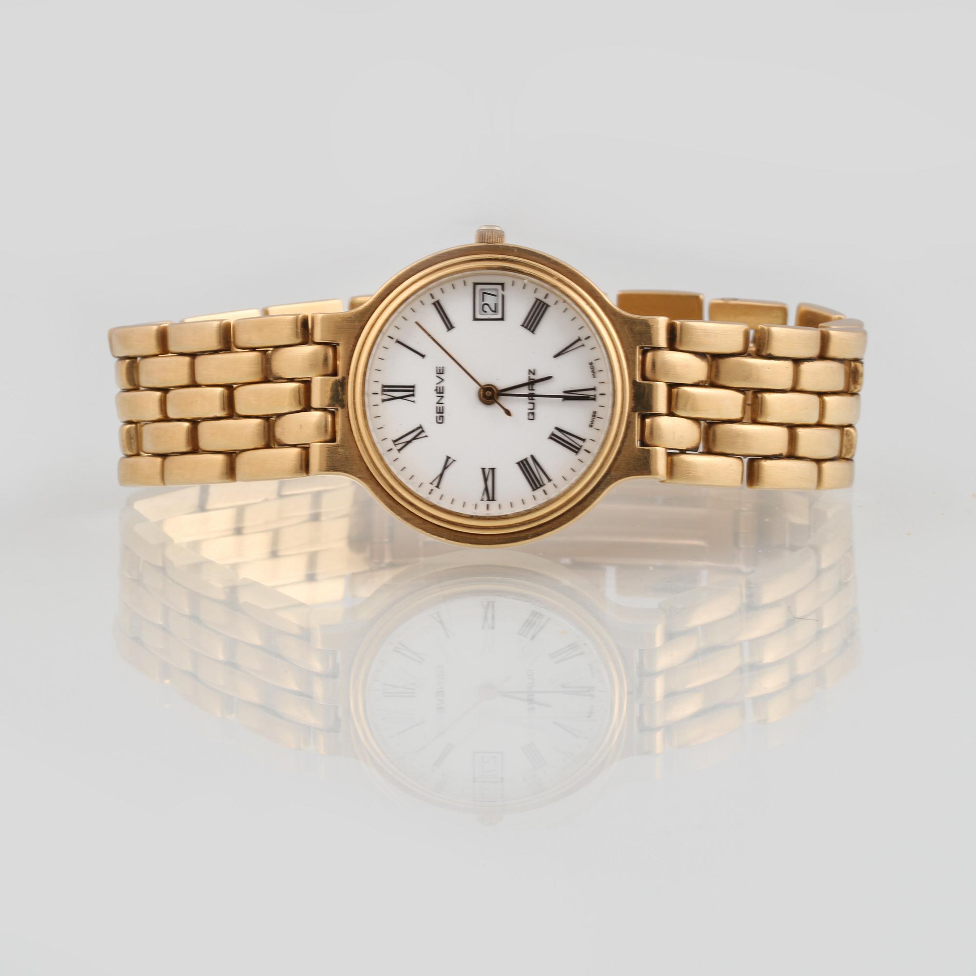 ARMBANDSUR, 18K guld, Genève. Vikt 68,6 gram.