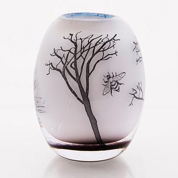 ELLA VARVIO, vas/ glasskulptur, signerad Ella Varvio 2017.