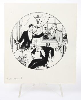 GÖSTA ADRIAN-NILSSON, 2 st, tusch, 1900-talets början.