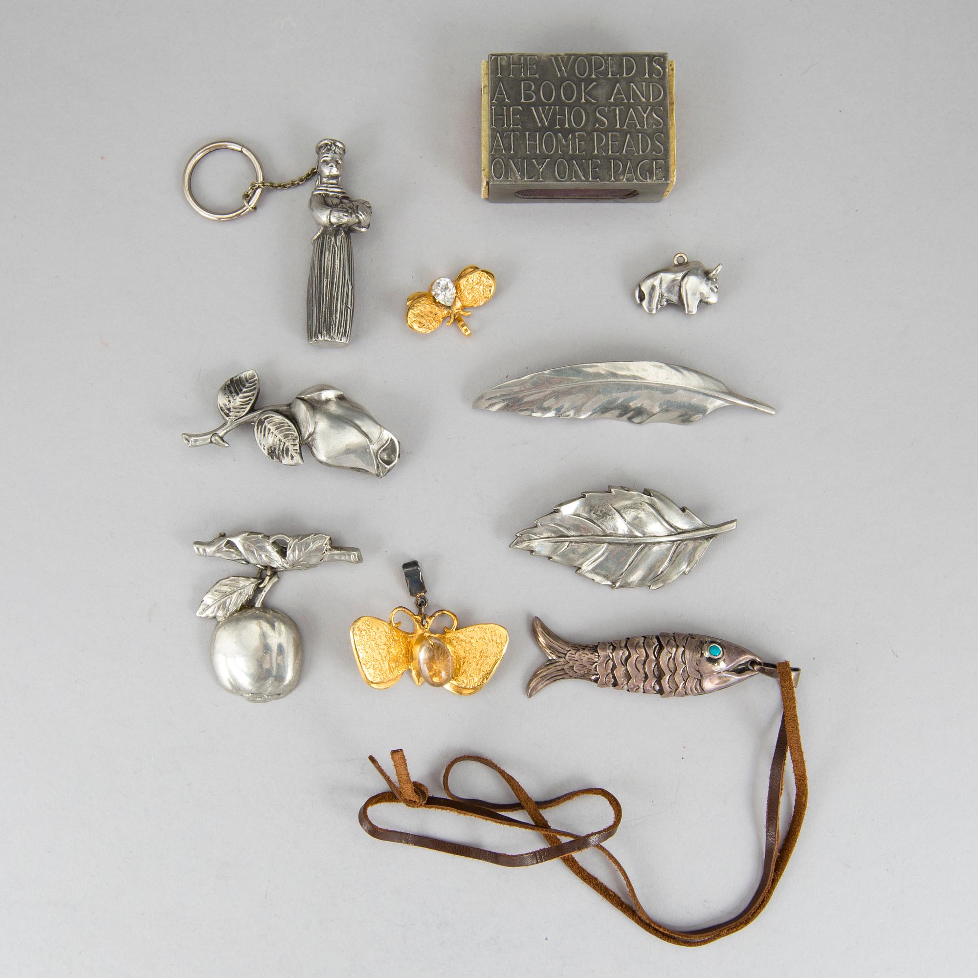 A collection of mainly tin items from Firma Svenkst Tenn.