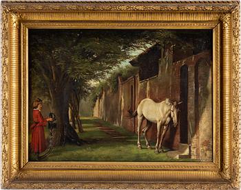 EYRE CROWE, oil on canvas, signed and dated 1883.