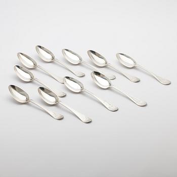 Matskedar, 10 st, silver, 1857.