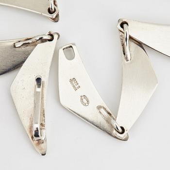 BENT GABRIELSEN, a sterling silver 'Peak' necklace from Georg Jensen.