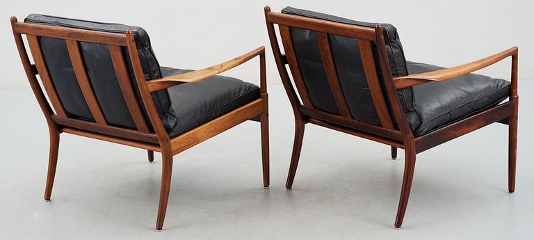 A pair of Ib Kofod Larsen armchairs 'Samsö' by Olof Persson, Jönköping.