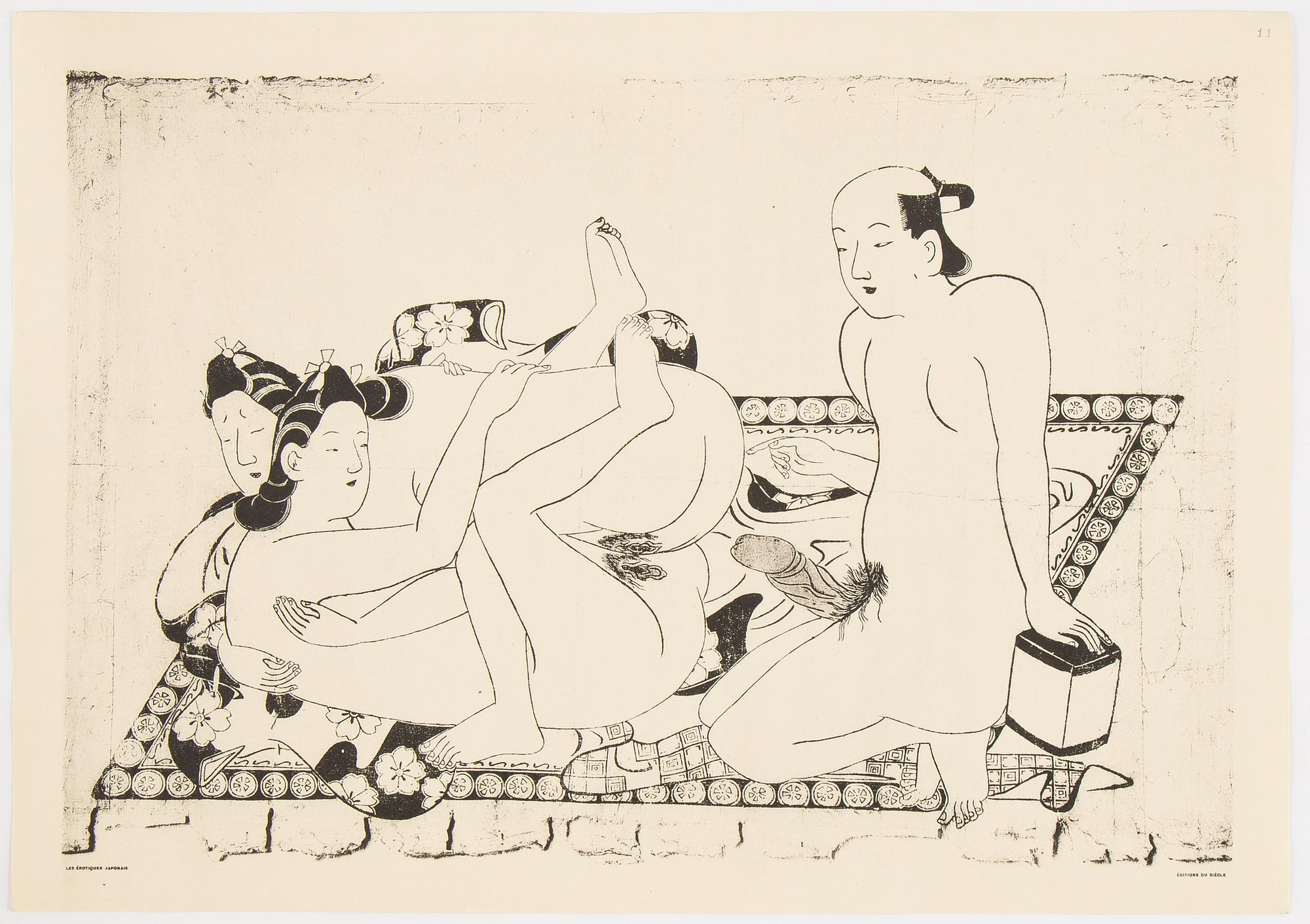 Mapp av Francois Poncetton, Les Erotiques Japonais, Paris, Editions du Siecle, 121 Bouleard Saint-Michel. MCMXXV.