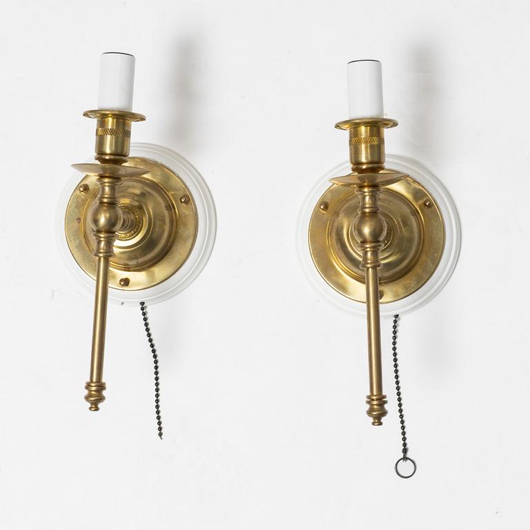 Wall lamps 1 pair + 1, Karlskrona Lamp Factory, period.