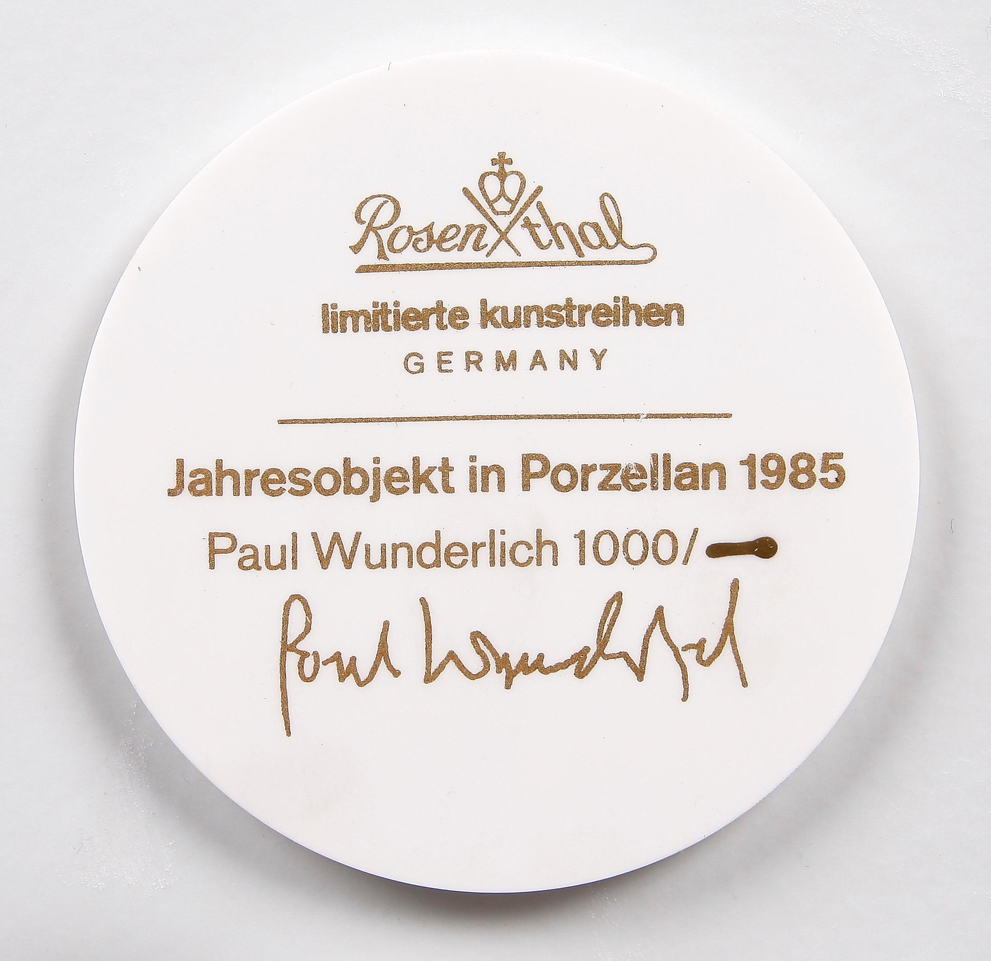 VÄGGRELIF, porslin, Paul Wunderlich, Rosenthal.