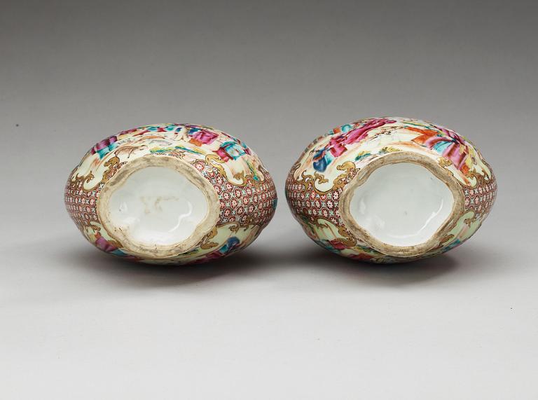 A pair of famille rose vases, Qing dynasty, Qianlong (1736-95).