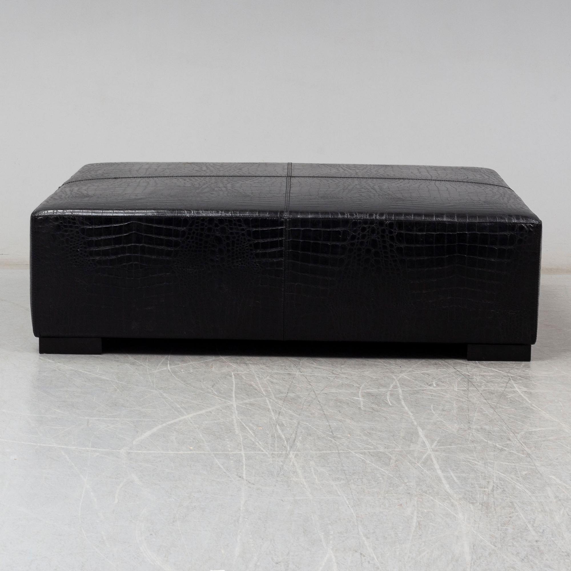 A Fendi leather ottoman.