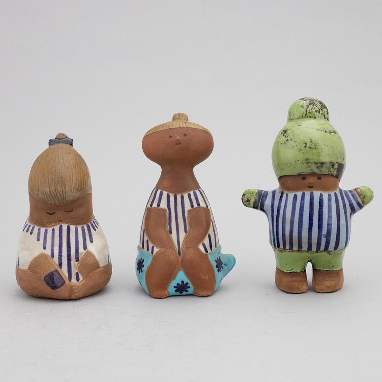 Lisa Larsson, figuriner, 3 st, stengods, Gustavsberg.