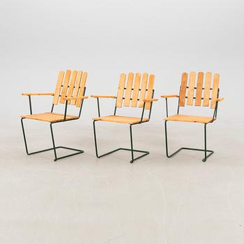 Arthur Lindquist, garden armchairs, 3 pcs, model A2, Grythyttan.