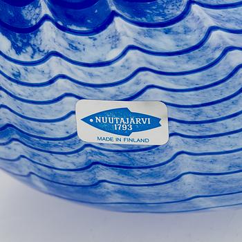 Oiva Toikka, glasfågel, "Blue Bird", signerad O. Toikka, Nuutajärvi.