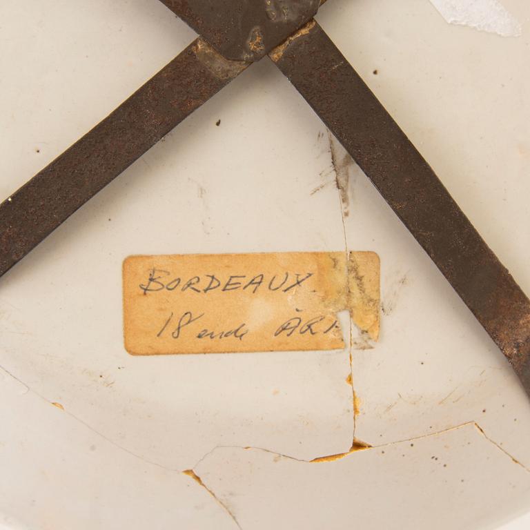 Tallrikar 6 st Holland/Frankrike 1700-talets mitt fajans.