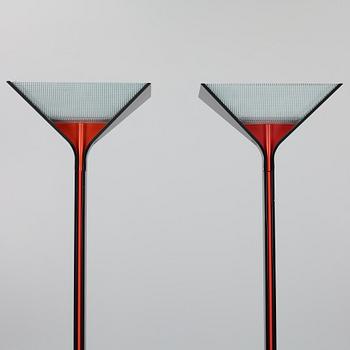 Tobia Scarpa, a pair of 'Papillona' floor lamps, Flos, Italy.