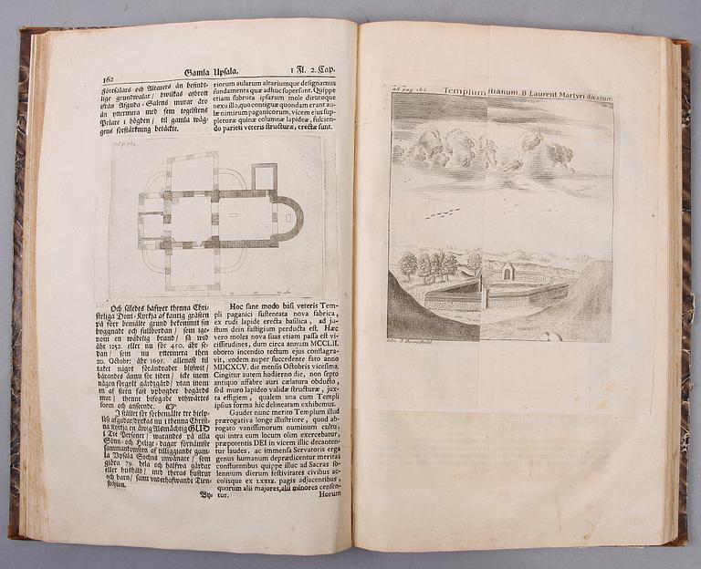 BOK, "Then första boken af Swea och Göta Minnings merken uthi Uplandz..." av Johan Peringskjöld, Stockholm 1710.