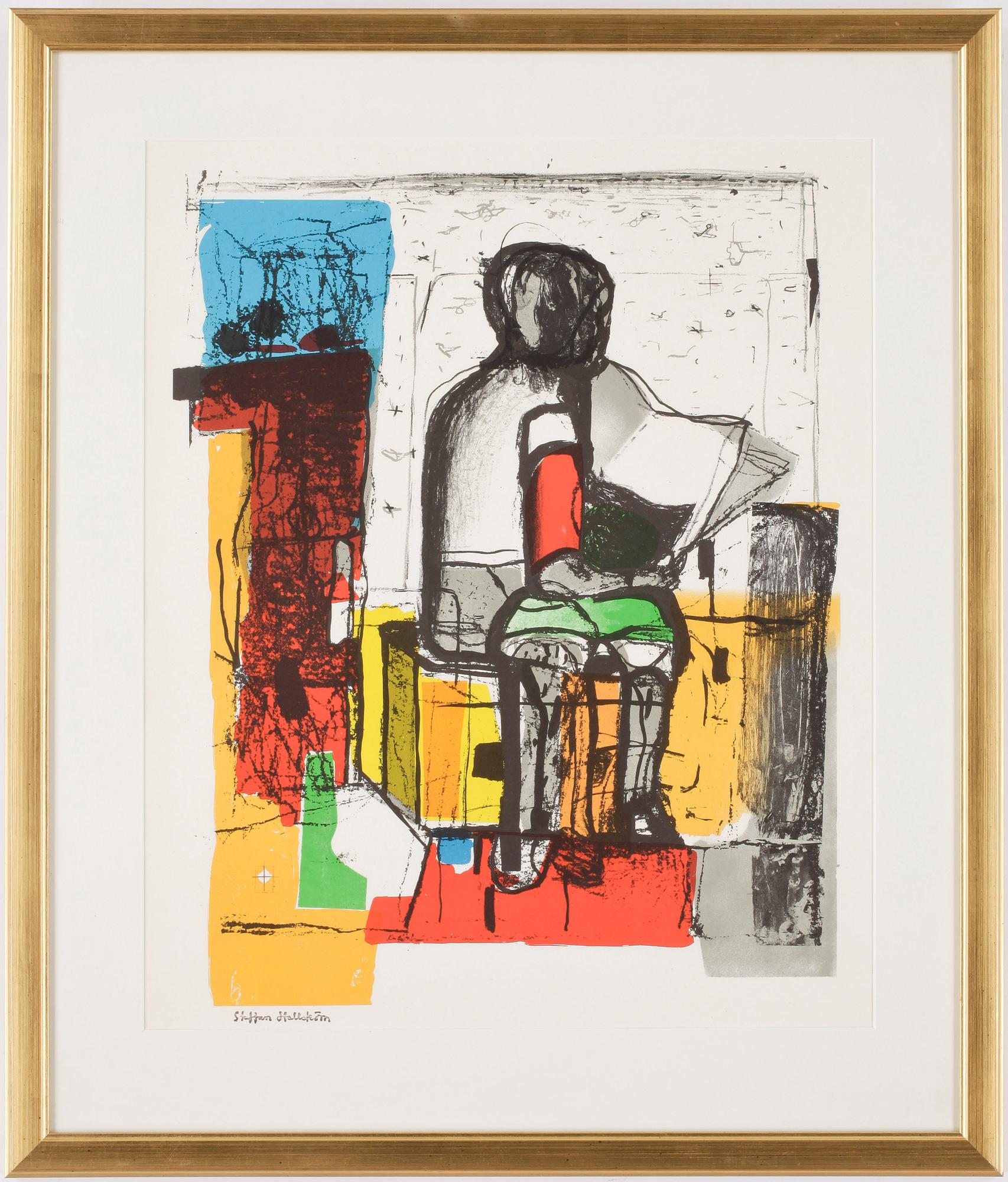 STAFFAN HALLSTRÖM, litografi, stämpelsignerad.