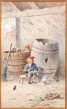 Frans Wilhelm Odelmark, Elves eat porridge.