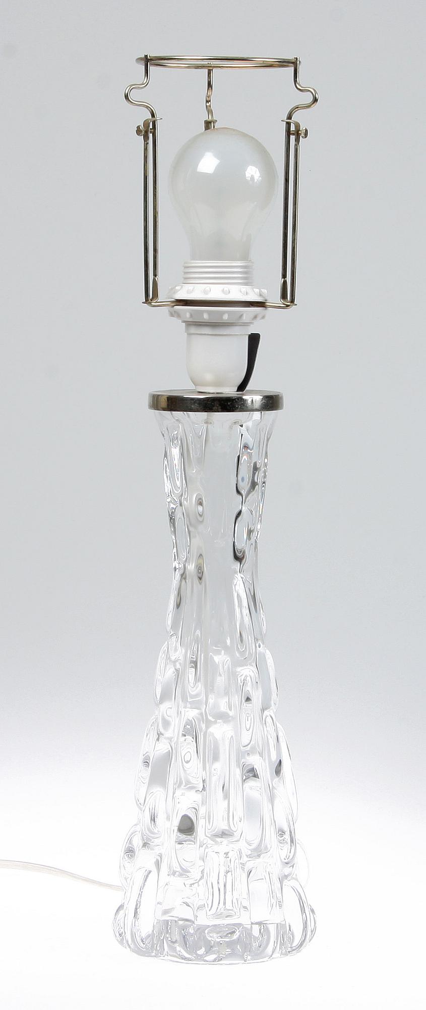 BORDSLAMPA, glas, Carl Fagerlund, Orrefors.