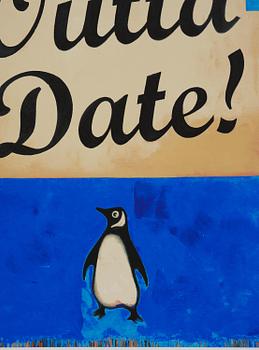 Harland Miller, "Hate's Outta Date (Blue)".