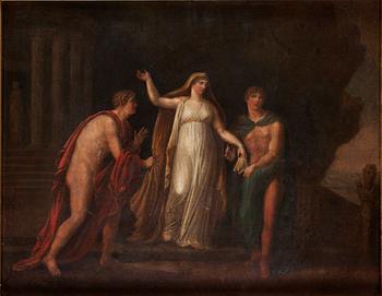 741. Jonas Åkerström Tillskriven, Antik figurkomposition med Diana.