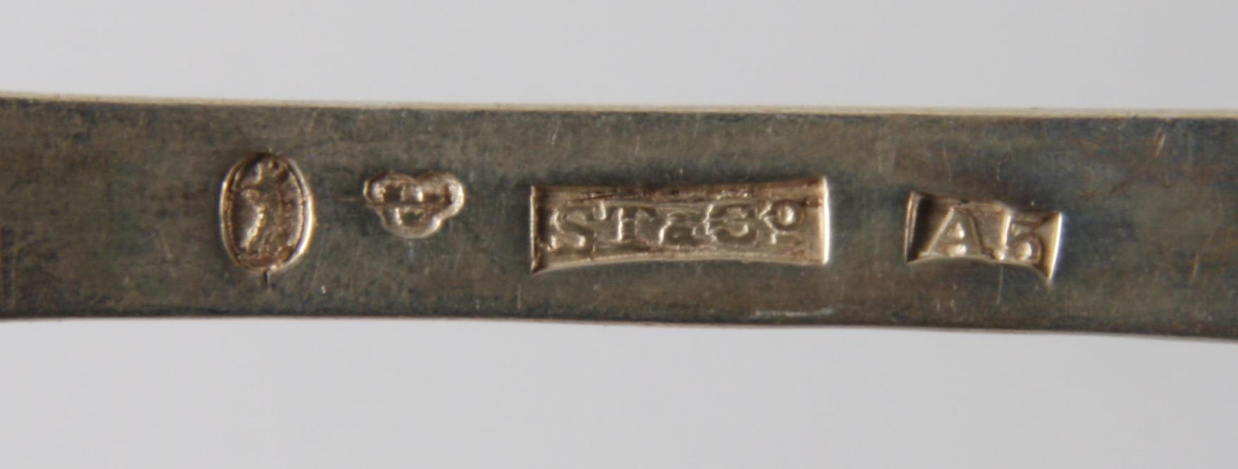 MAT- resp. TESKEDAR, 5+5. Silver, 1700/1800-tal.