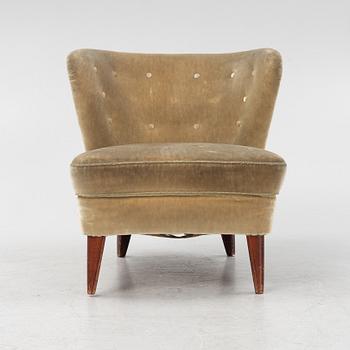 Swedish Modern, an easy chair, 1940's/50's, the model has been sold via Gösta Jonsson.