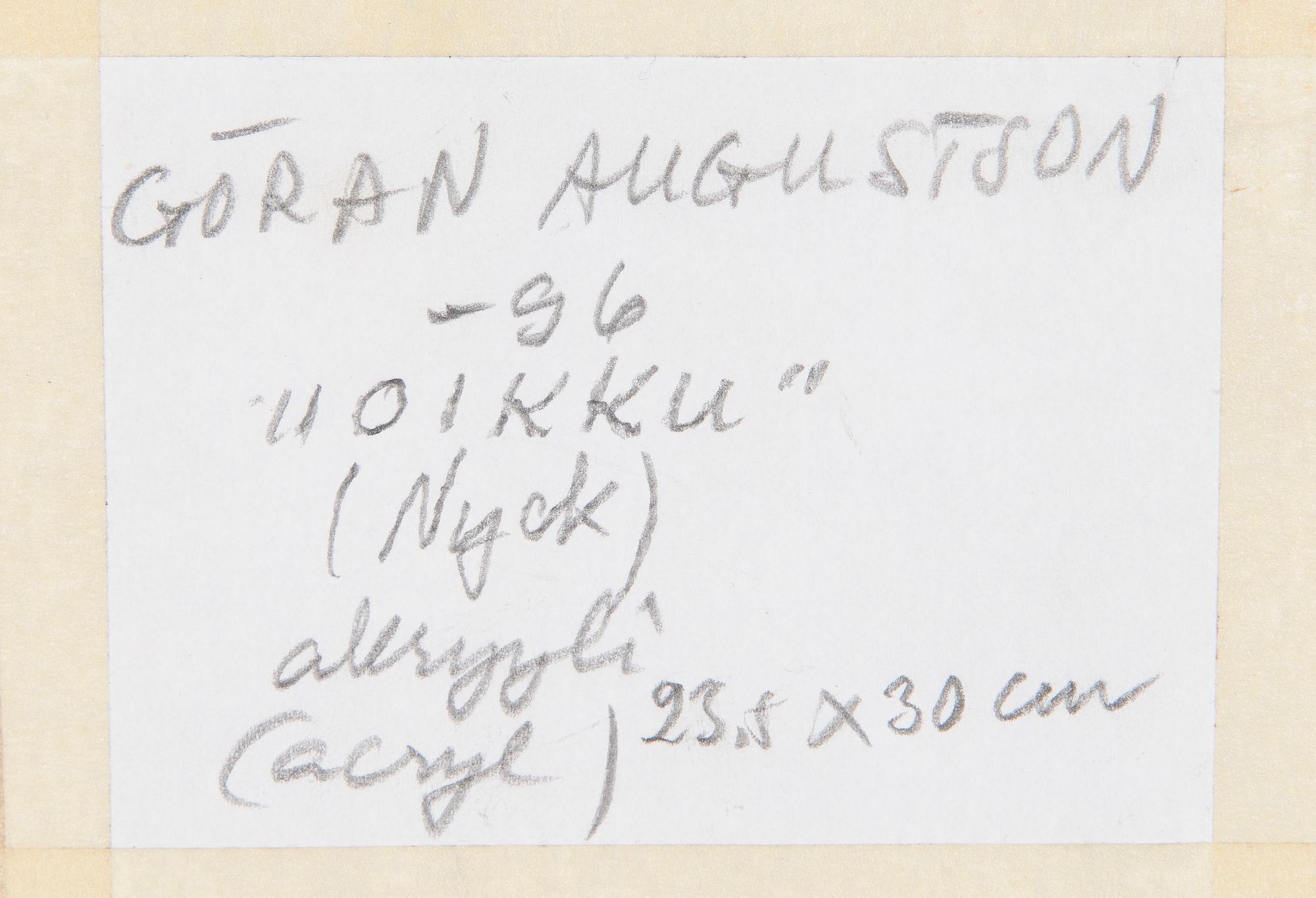 Göran Augustson, "Oikku" (Nyck).