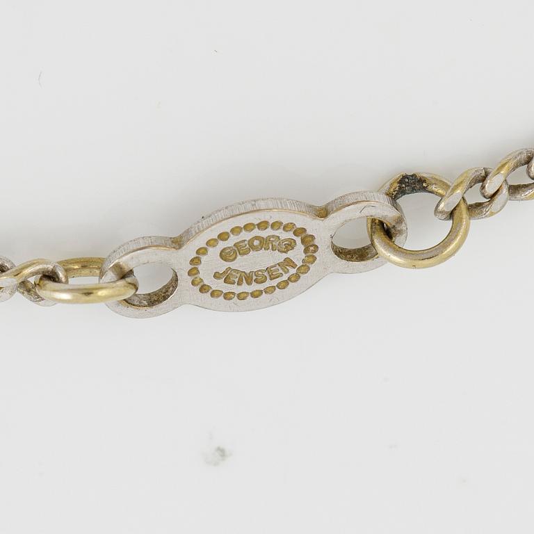 Georg Jensen two pendants with a chain in 18K white gold  "Carnival".