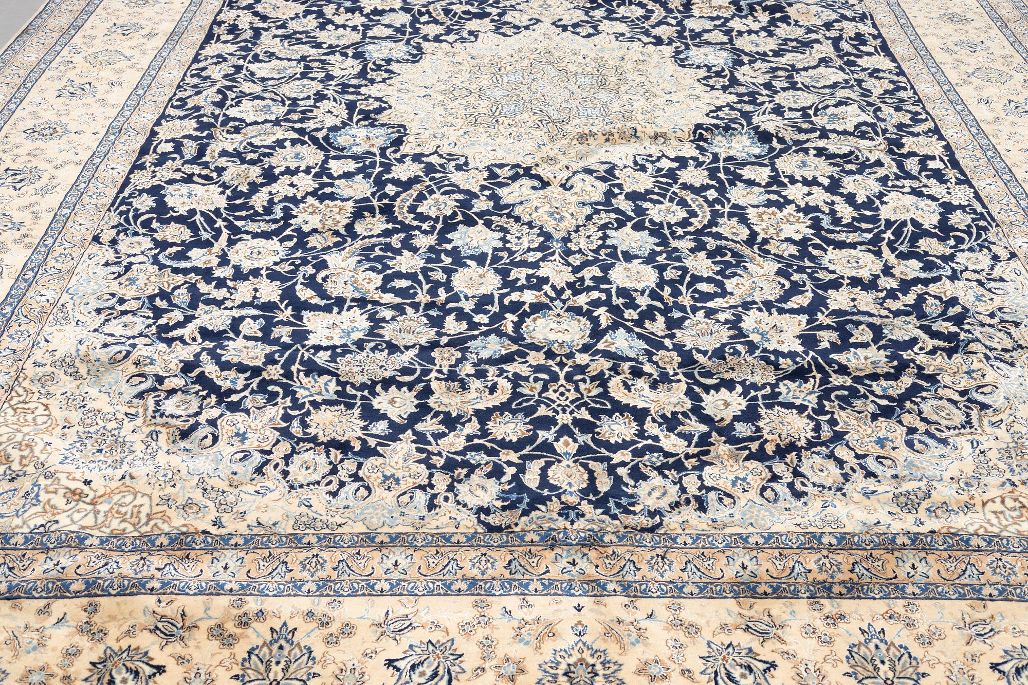 A carpet, Nain, sk 9 LAA, part silk, ca 565 x 360 cm.