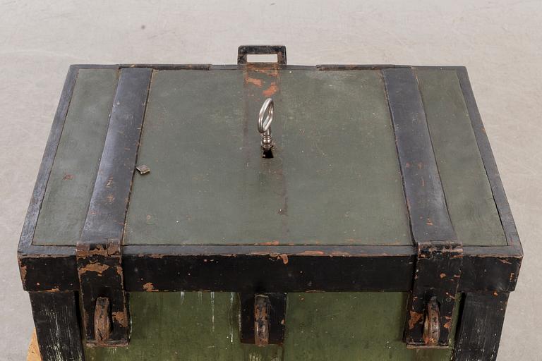 A §9th century metal chest.