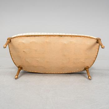 Soffa samt stolar, gustaviansk stil 1800-talets slut.