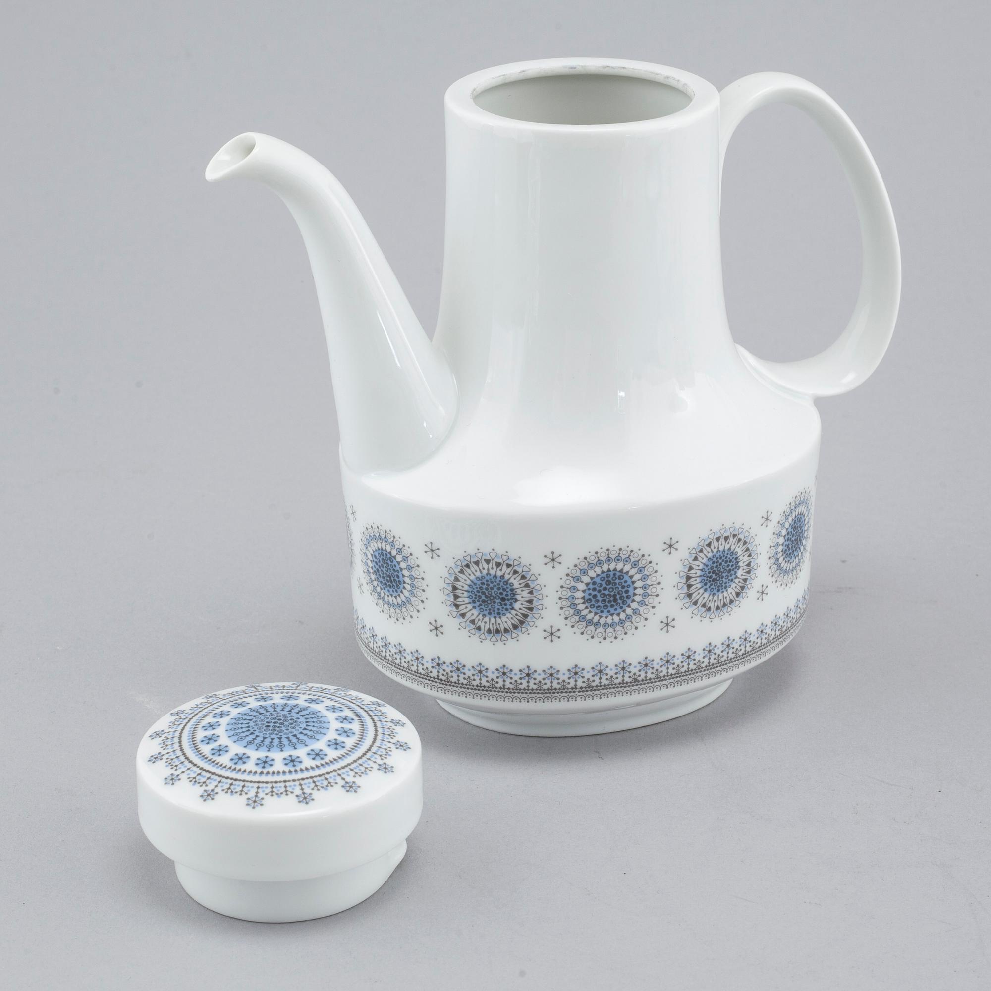 TAPIO WIRKKALA, kaffeservis, 14 delar, "Composition", porslin, Rosenthal Studio Linie, 1960-tal.