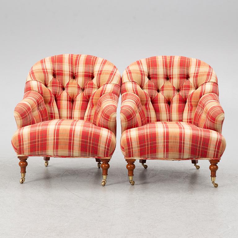 A pair of Duresta armchairs, England, contemporary.