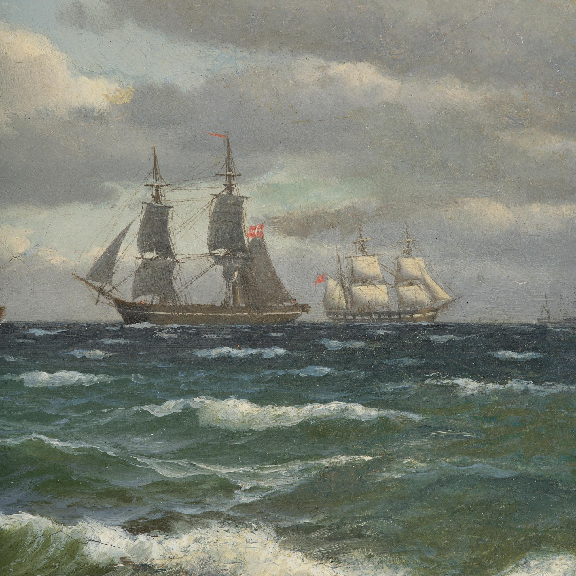 Carl-Emil Baagoe, Spreeglare with many ships in the background.