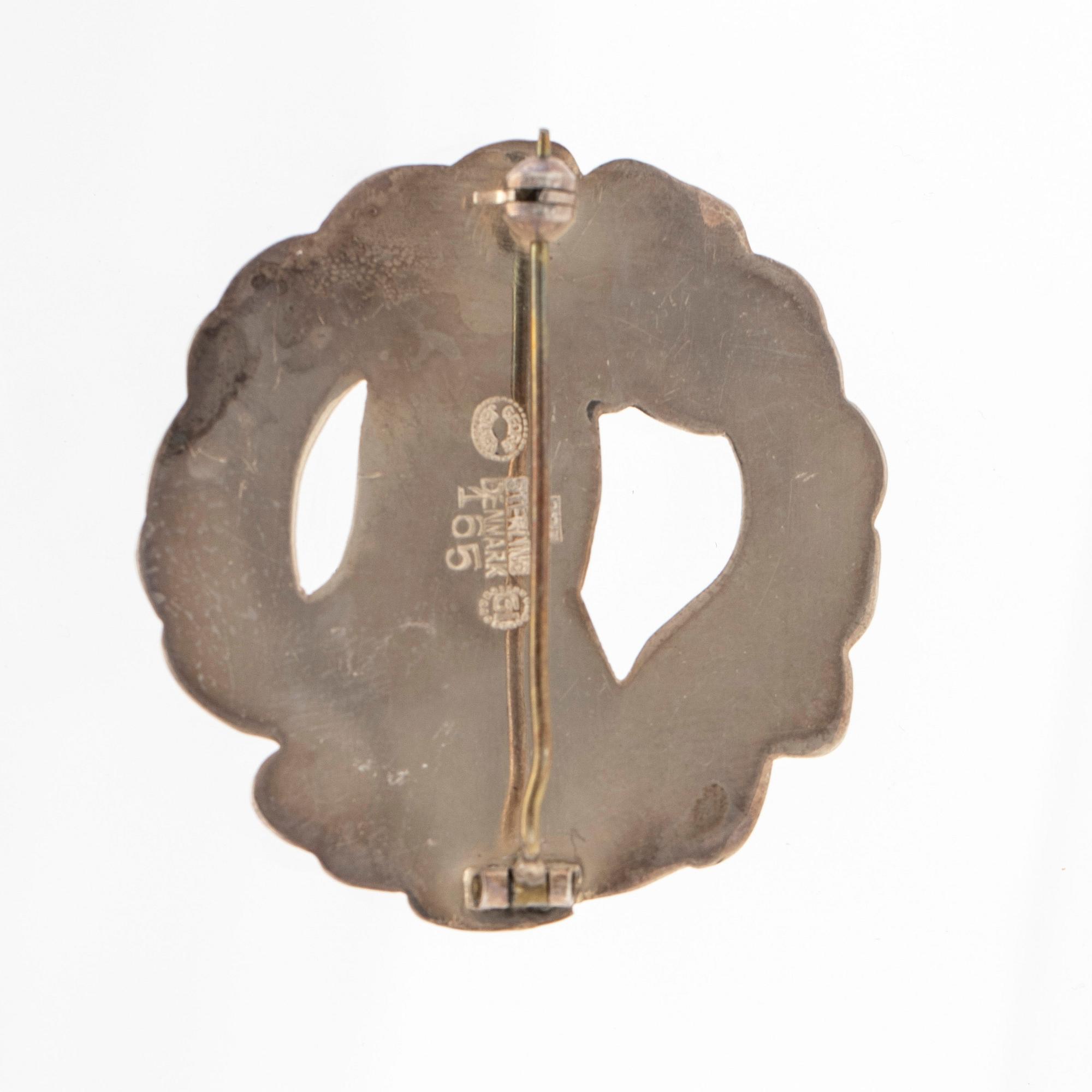 Georg Jensen, Brosch, sterling silver, Danmark.