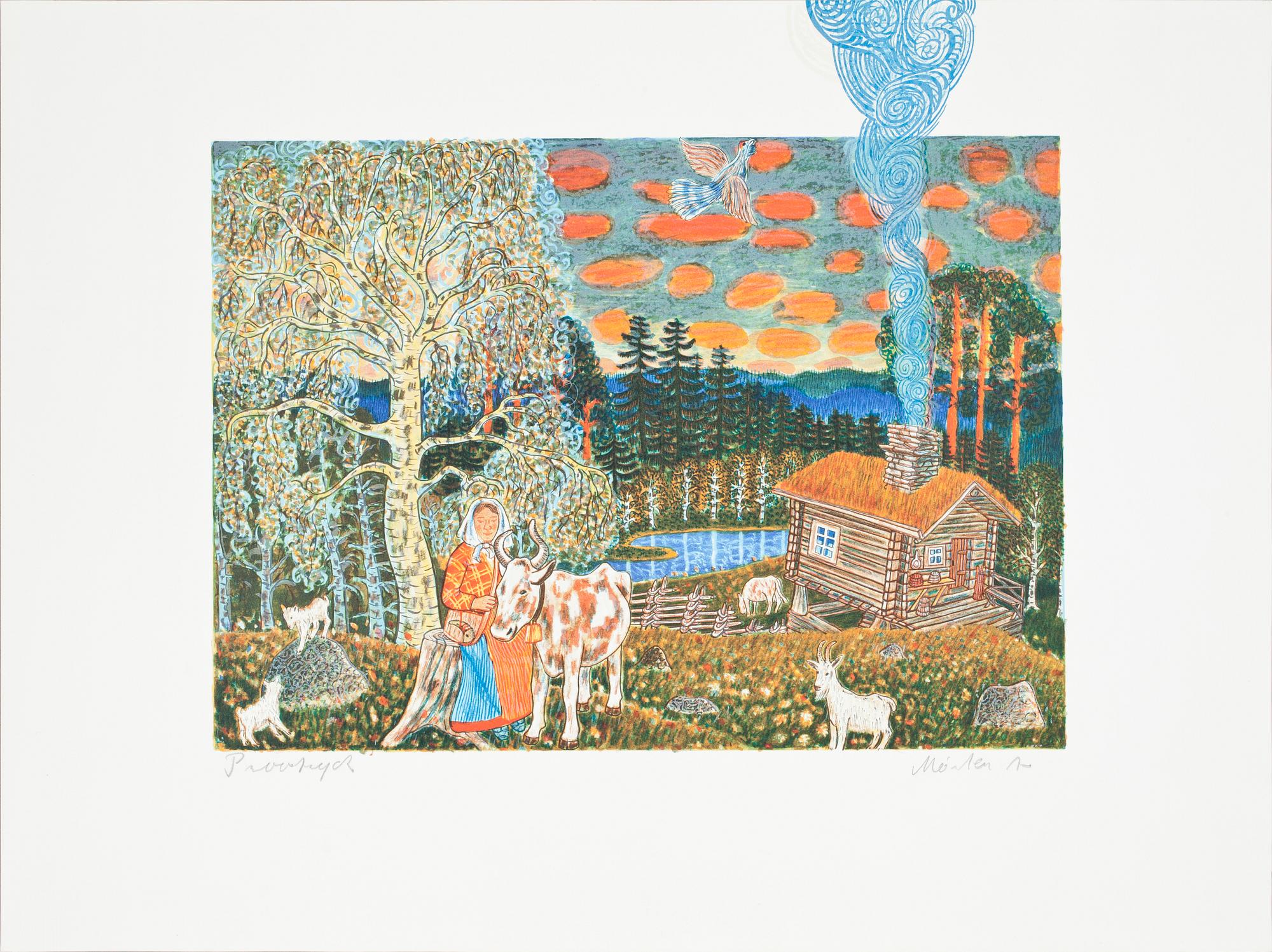 MÅRTEN ANDERSSON, mapp med 5 färglitografier, samtl sign, provtryck.