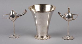 PARTI SILVER, 3 delar, GAB resp Hallberg, 1916-1938.