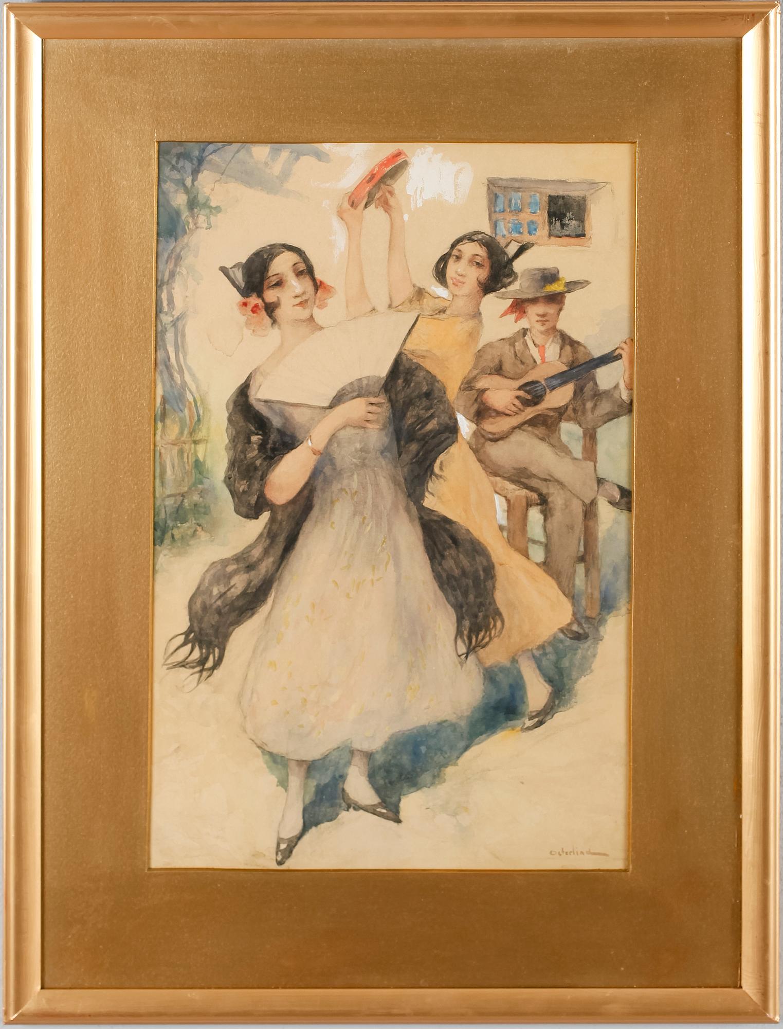 ALLAN ÖSTERLIND, akvarell, signerad.